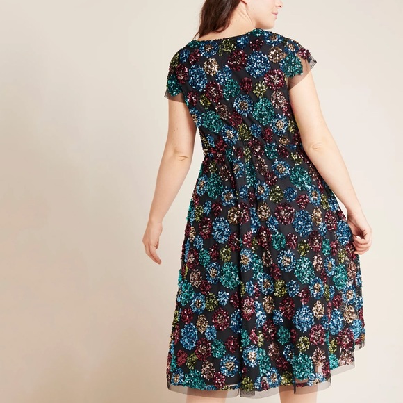 Anthropologie Glenna Sequined Midi Dress - Picture 3 of 6